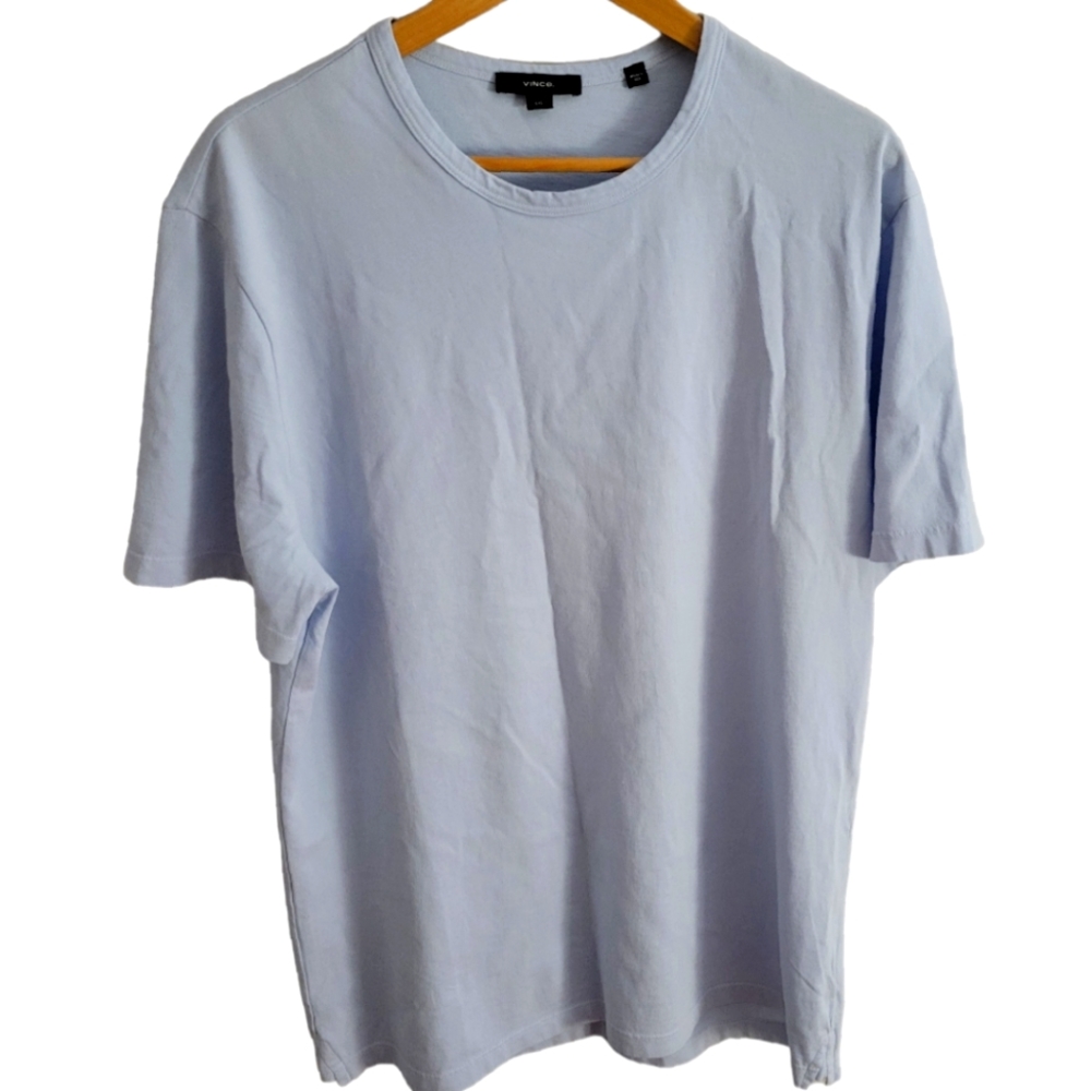 VINCE Men's Blue Cotton Crewneck T-shirt L